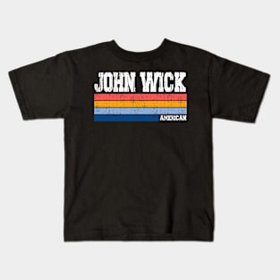 John Wick // Retro Style Kids T-Shirt